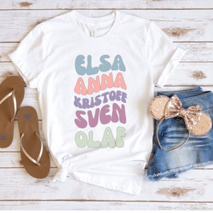 Women&#39;s Frozen Shirt | Unisex Frozen Shirt | Elsa Shirt | Anna Shirt| Olaf Shirt | Kristoff Sven Shirt | Family Frozen Shirts