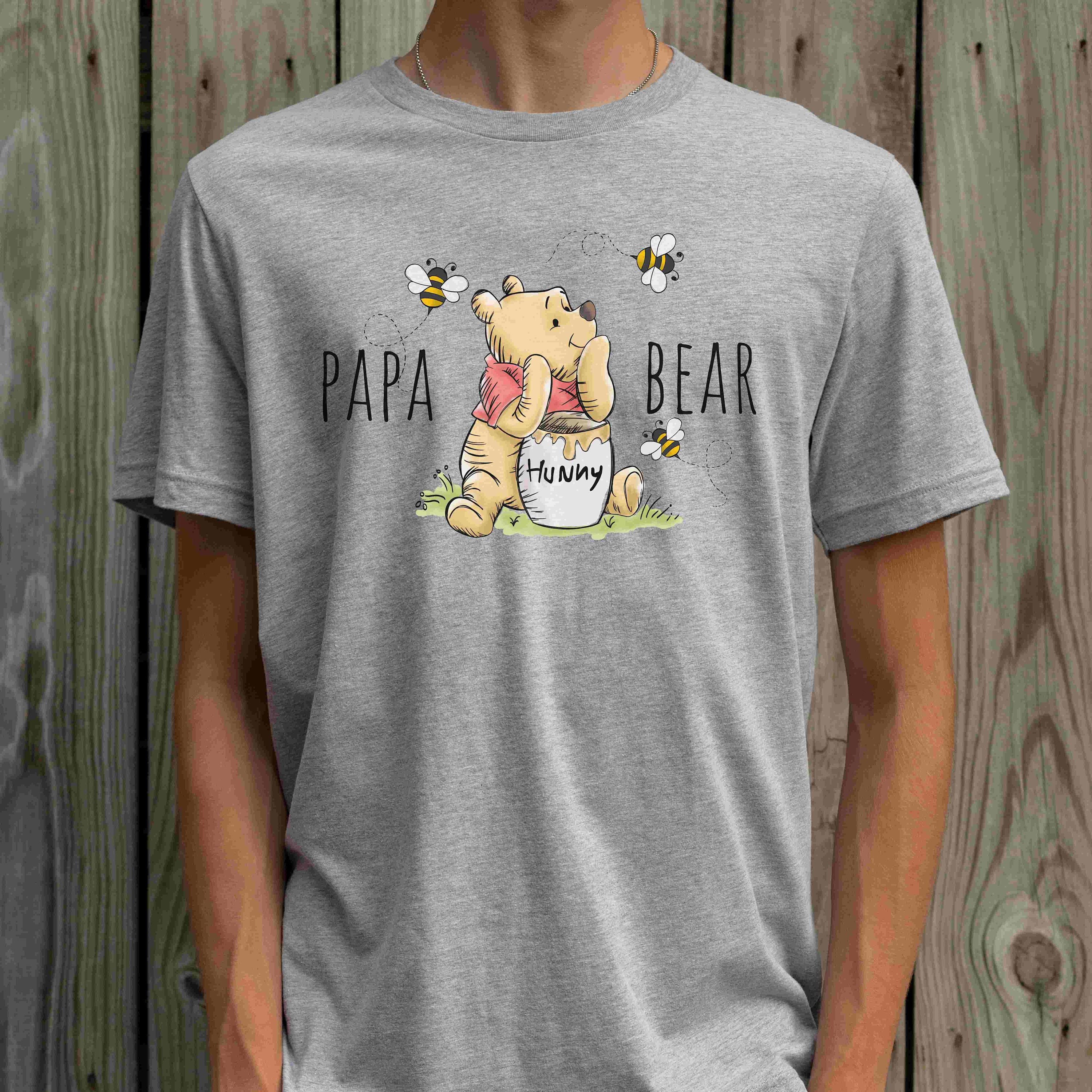 「pooh-papa」 Winnie the Pooh Papa Bear Shirt | Winnie the Pooh Baby Shower