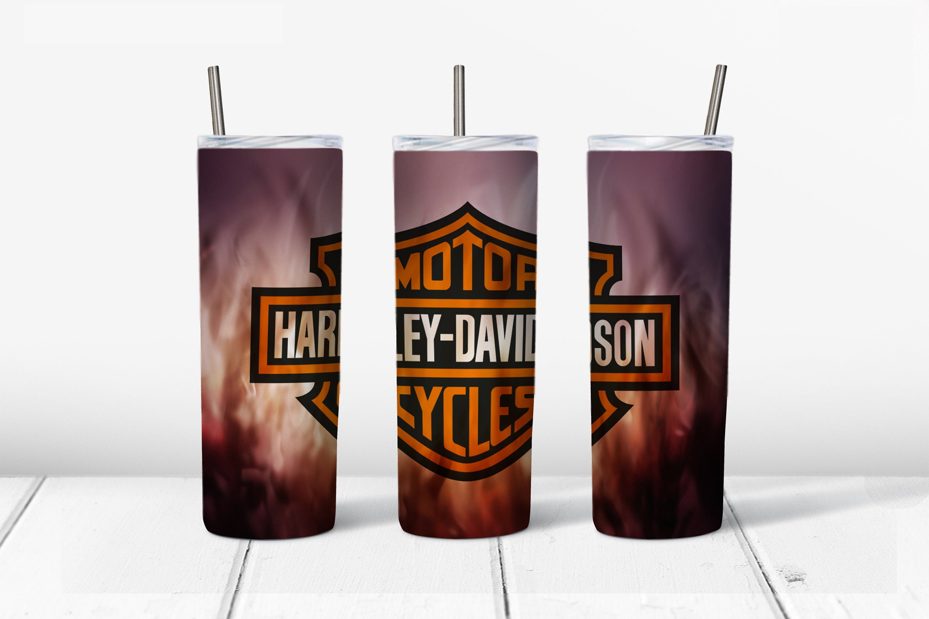 Harley Davidson 5 PNG 20 Oz Skinny Tumbler Wrap Sublimation Etsy