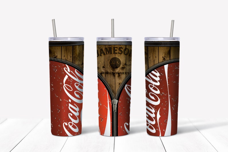 Jameson And Coke Zipper PNG 20 Oz Skinny Tumbler Wrap Etsy Australia