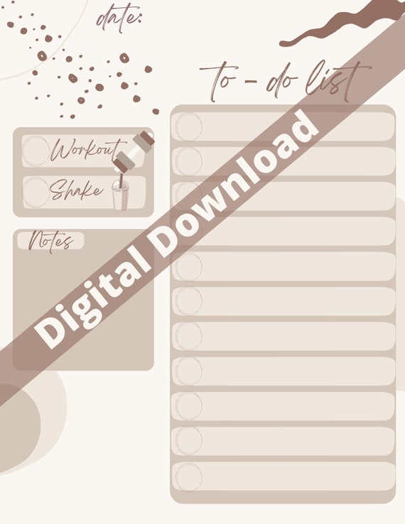 To Do List PDF Digital Download Printable/good Notes - Etsy