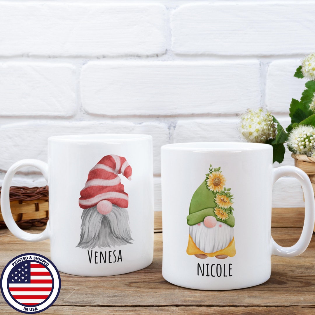 Custom Gnome Mug Personalized Gnome Gift Pick Your Own Etsy