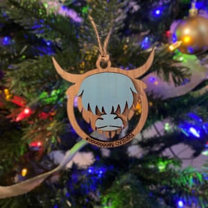 Highland Kuh Ornament | Moooey Weihnachts-| Weihnachtszierde