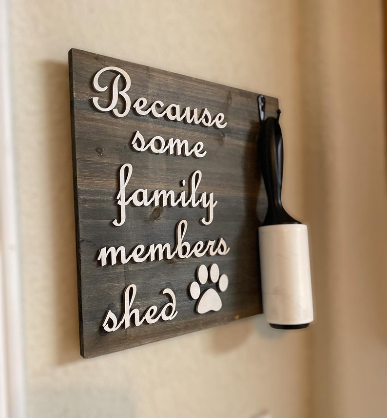 Wooden Pet Lint Roller Holder Sign Etsy