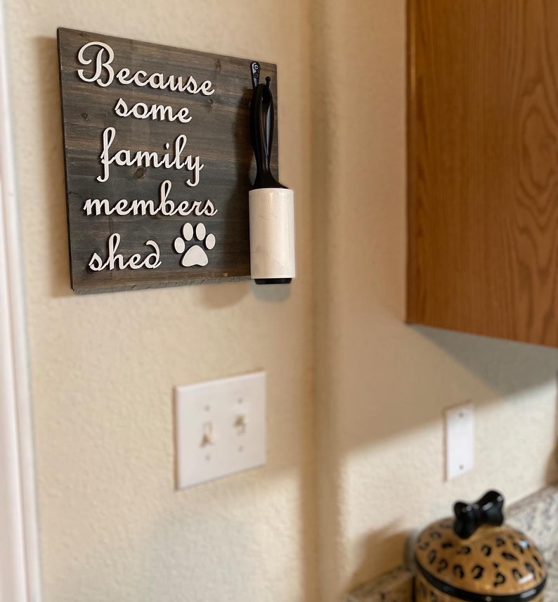 Wooden Pet Lint Roller Holder Sign Etsy