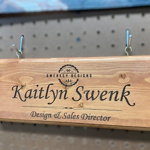 Custom Engraved Hanging Wood Plaque | Name Plaque | Hanging Wood Sign