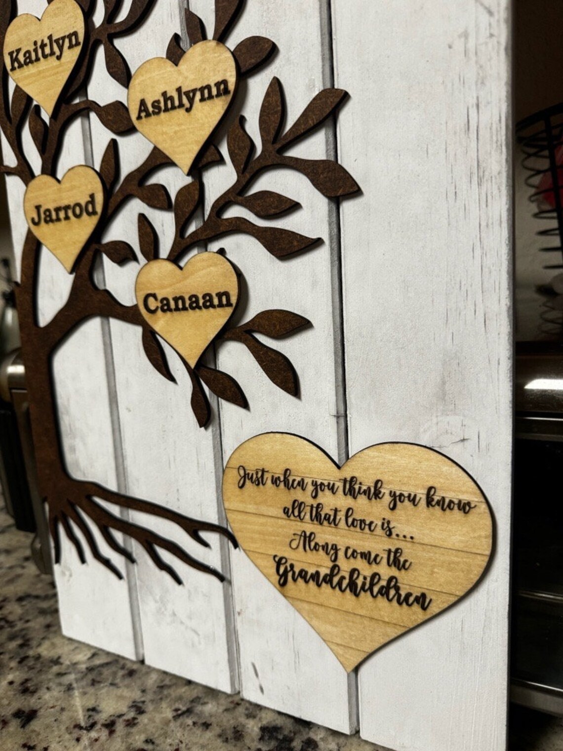 Personalized Family Tree Sign | Gift for Mom or Grandma | Wooden Sign ...