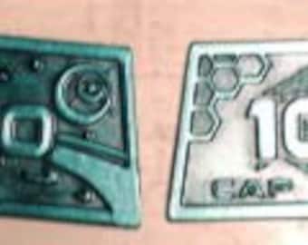 Futuristic Metal Coins - 100 CAP (10x)