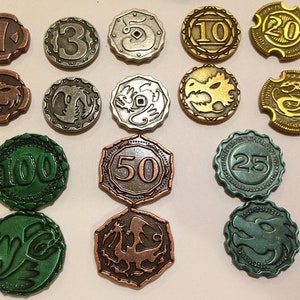 Metal Dragon Coins - Collectors Set (8x)