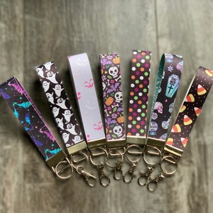 Halloween Wristlet Keychain | Faux Leather Wristlet Keychain | Keychain | Gift Idea | Key Fob Keychain | Halloween