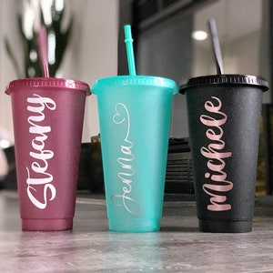 Custom Plastic Tumbler | Personalized Tumblers | Bachelorette Party | 24oz Glitter Tumbler | Gift Idea | Iced Coffee Cup