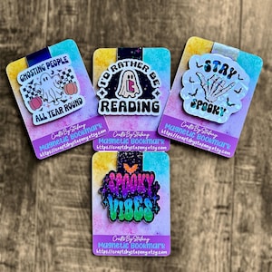 Halloween Magnetic Bookmarks | Bookmarks | Holographic Bookmarks | Gift Idea | Magnetic Bookmarks |