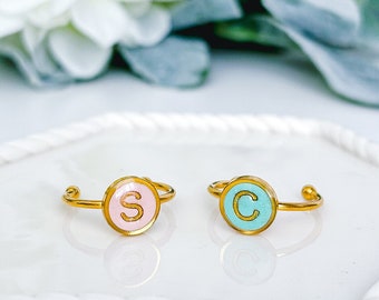 Handmade Initial Rings | Adjustable Letter Ring | Custom Inital Rings | The Jewelry Lover Gift | Cute Rings for Women | Jewelry Gift