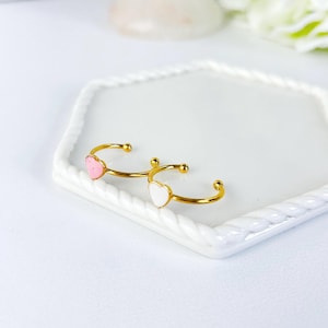 Adjustable Heart Ring - Heart Ring Minimalist Adjustable Rings Waterproof Love Rings Handmade Best Gift for Her Women Jewelry