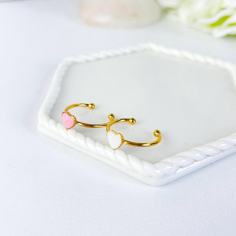 Penny Pink Mini Hearts Gold Ring main image 1