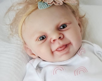 Authentische "Willow Awake" Reborn Schmusebaby Puppe, versandfertig