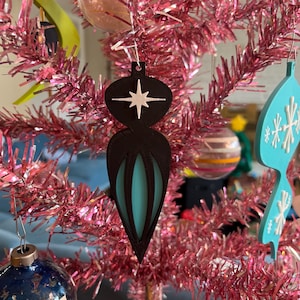 Mid Century Ornament - 3D Printed Atomic Classic Ornament
