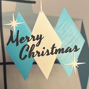Merry Christmas Mid Century Ornament