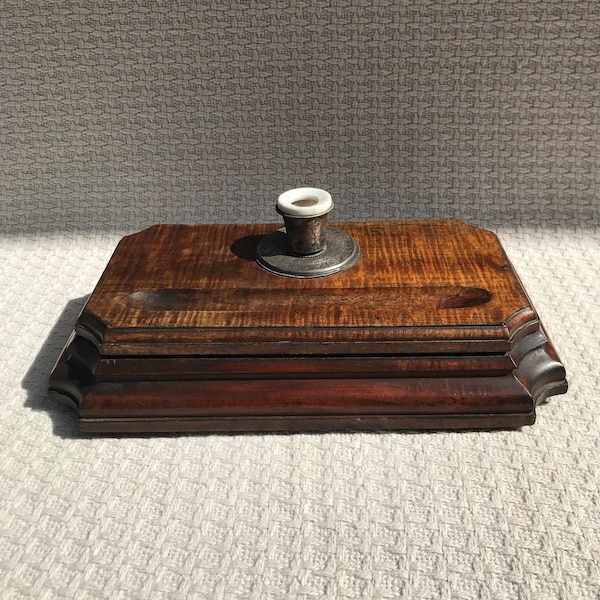 Antique School Desk With Inkwell Etsy