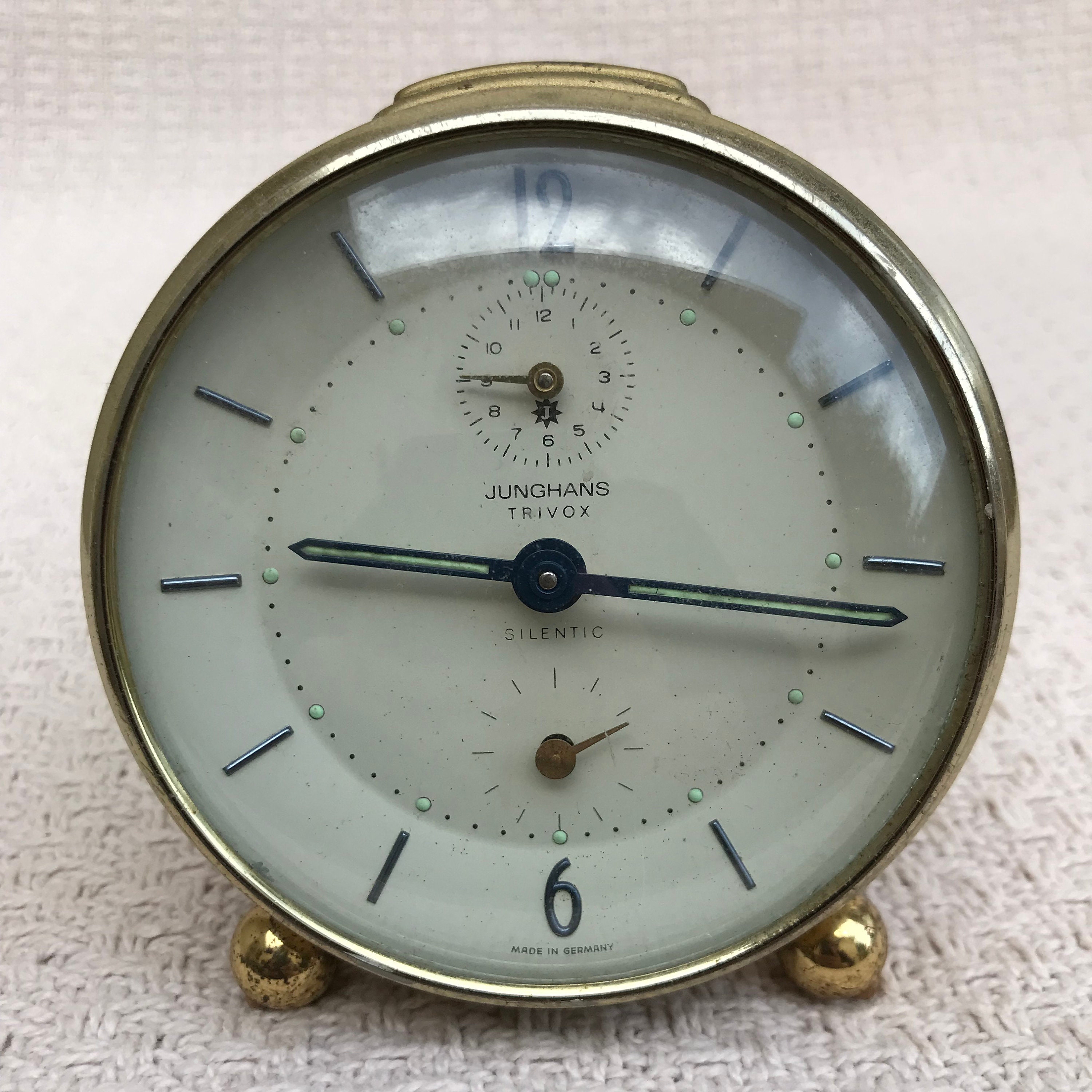 Vintage Junghans Trivox Silentic Alarm Clock Working German Etsy