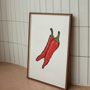 Rode chili digitale print