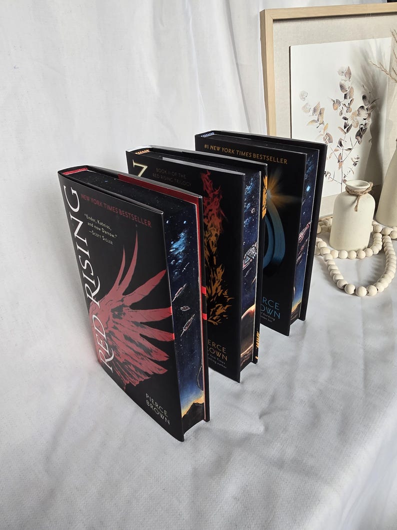 Red Rising Spine Red Rising Trilogy/ Hand Painted Edges! - Etsy