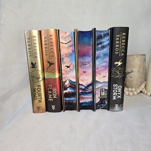 The Empyrean bookset/ hand painted edges!