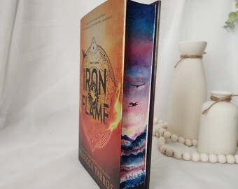 Iron Flame book edge painting