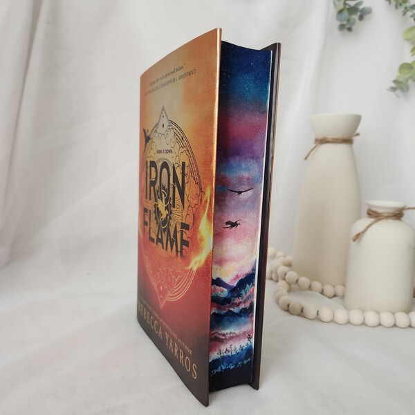 Iron Flame book edge painting