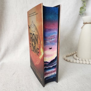 Iron Flame book edge painting