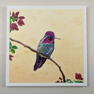 Rainbow Hummingbird Oil Painting