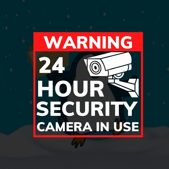 Warning Security Camera in Use Digital Svg for Sticker Etsy