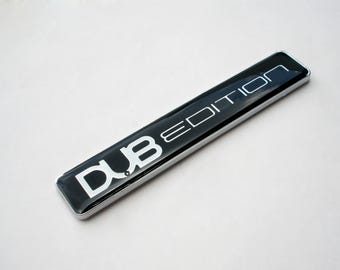 3D DUB EDITION plastic car emblem car badge automobile sticker decal logo for Self adhesive Trunk Rear Fender
