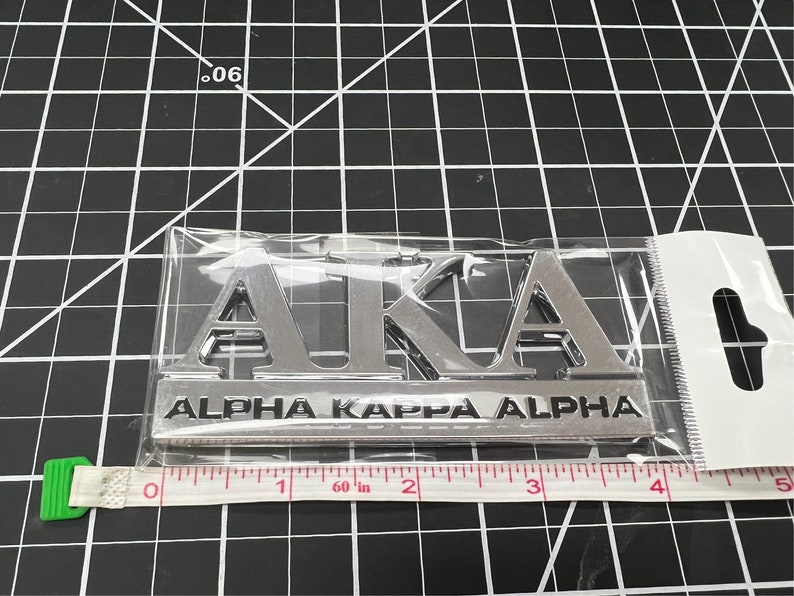 Car Tag, Pretty Girl, Car Accessories Silver AKA Alpha Kappa Alpha