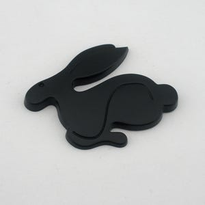 Car accessories matte black Easter rabbit adorable Easter quality 3d Metal Funny chromed badge Free shipping
