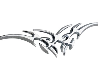 Car accessories silver Irregular label looks cool quality 3d Metal color Funny chromed badge Free shipping self adhesive ABS Plastic