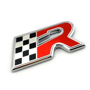 Car accessories sticker Emblem Lampa 3D R-Flag Volkswagen Verchromt Racing  for Leon Cupra ALTEA IBIZA TOLEDO Fender Rear Nameplate