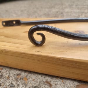 Pair of Hand Forged Curtain Tieback / Holdback with matching screws. Free UK Shipping