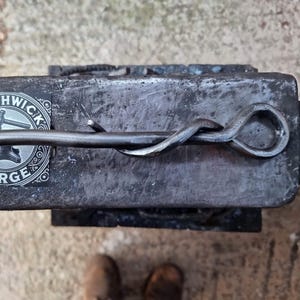 Hand Forged Mouse Tail Curtain Tiebacks: Black Rust Proof Finish