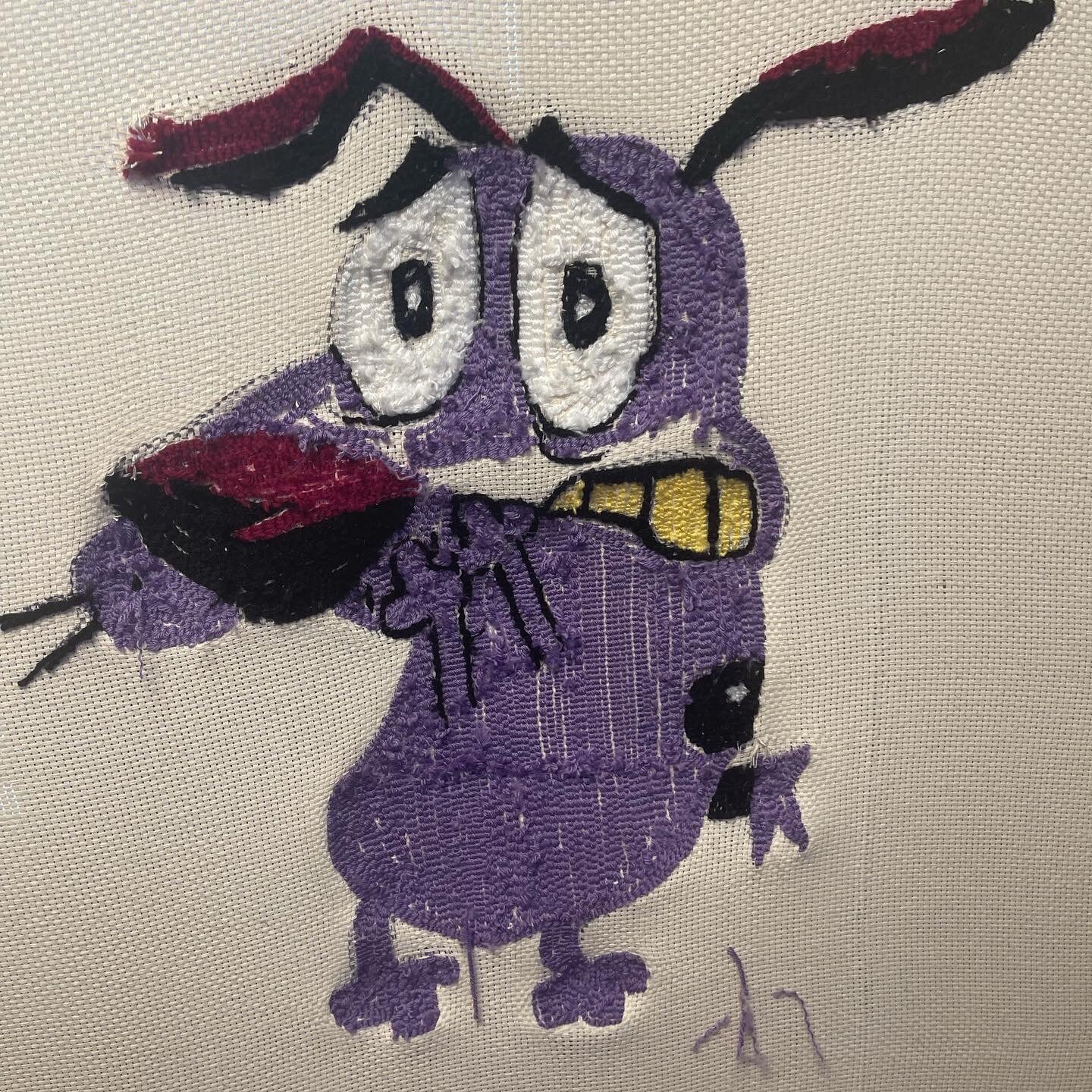 Alfombra Redonda Courage The Cowardly Dog – Decoración Moderna De Lana Y Poliéster (70x70 Cm) | Lavable A Máquina