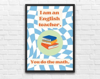 Englischlehrer Klassenzimmer Dekor, Geschenk für Englischlehrer, Klassenzimmer Druck