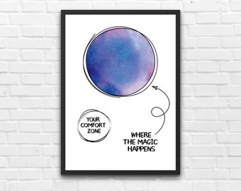Where the Magic Happens Classroom Print, High School Classroom Poster, Classroom Decor, Middle School Classroom Poster