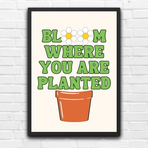 Bloom Where You Are Planted, Classroom Poster, Motivational Poster, Growth Mindset, High School Classroom, Middle School Poster