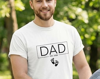 Dad Est 2026 T Shirt New Dad Gift 100 Percent Cotton
