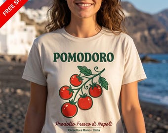 Italian Tomato T-Shirt | Pomodoro Naples Gift | Italy Foodie Tee