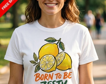 Lemon T-Shirt | Cottagecore Fruit Gift | Botanical Summer Citrus Tee