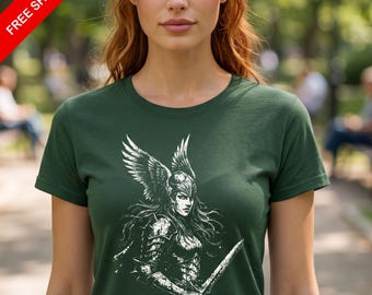 Viking Valkyrie T-Shirt | Norse Mythology Gift | Warrior Woman Tee