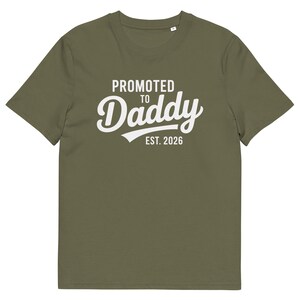 Promoted To Daddy T Shirt Est 2026 100 Percent Organic Cotton
