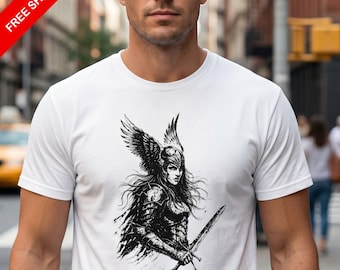 Viking Valkyrie Warrior T-Shirt | Norse Mythology Gift | Fantasy Tee
