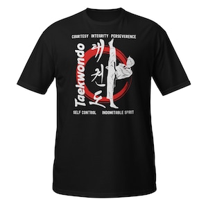 Taekwondo Gift Unisex T-Shirt, Korean and English Martial Arts Gift Top, Gift for Martial Artists